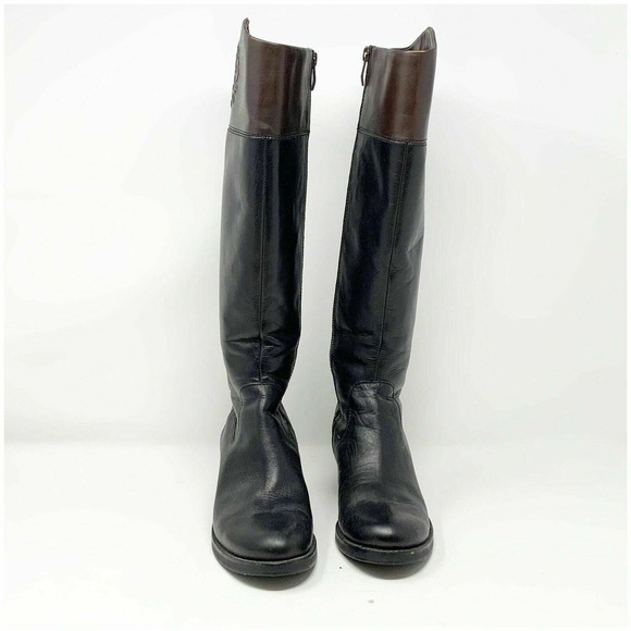 VINCE CAMUTO Duke Leather Riding Boots Heeled Knee Boots Size 6.5 - Picture 7 of 11